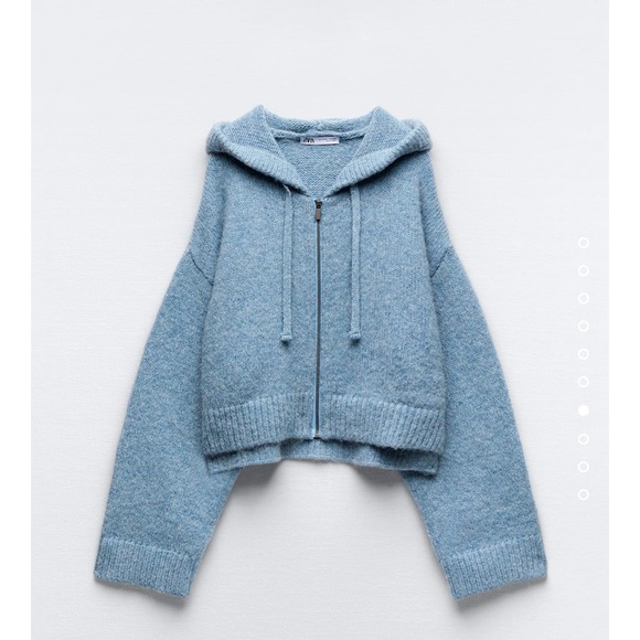 Nwt Zara Knit Sweatshirt W Zipper 